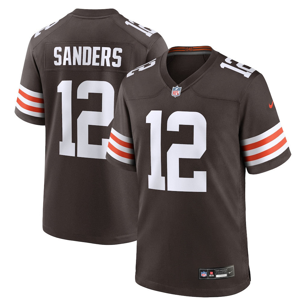 Shedeur Sanders 12 Cleveland Browns Team Game Men Jersey - Brown