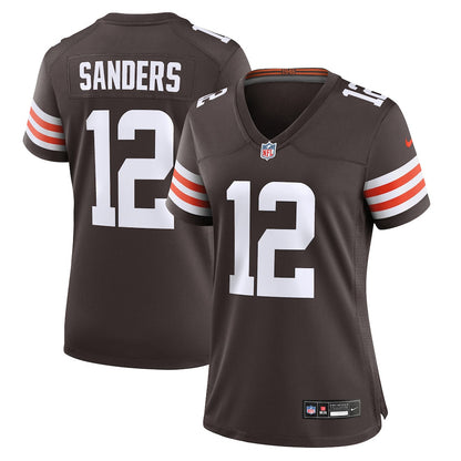 Shedeur Sanders 12 Cleveland Browns Women's Team Game Jersey - Brown
