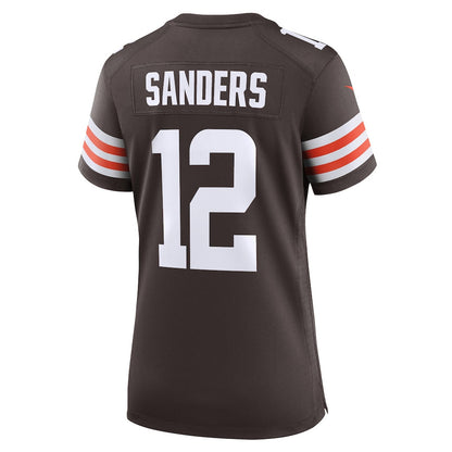 Shedeur Sanders 12 Cleveland Browns Women's Team Game Jersey - Brown