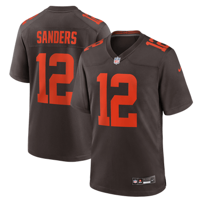 Shedeur Sanders 12 Cleveland Browns Alpha Dawg Game Men Jersey - Brown