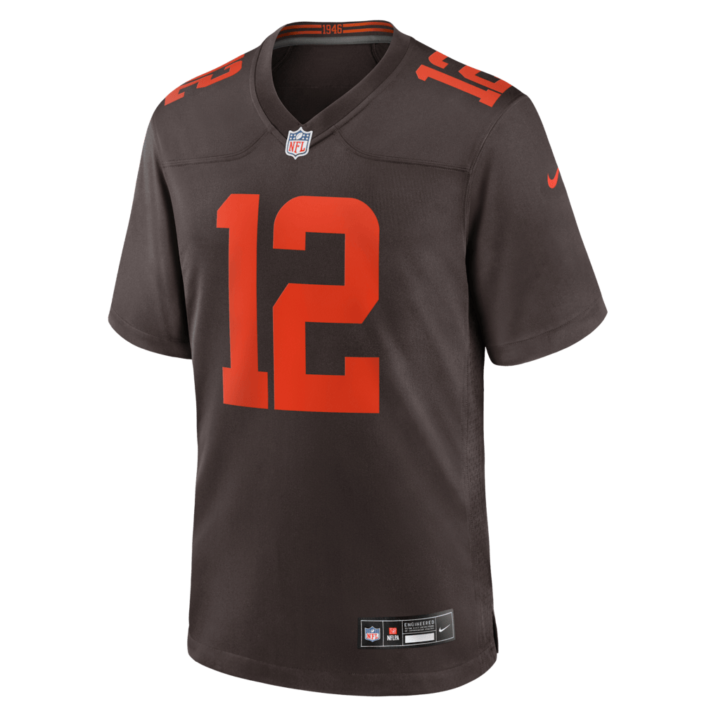 Shedeur Sanders 12 Cleveland Browns Alpha Dawg Game Men Jersey - Brown