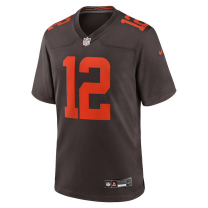 Shedeur Sanders 12 Cleveland Browns Alpha Dawg Game Men Jersey - Brown