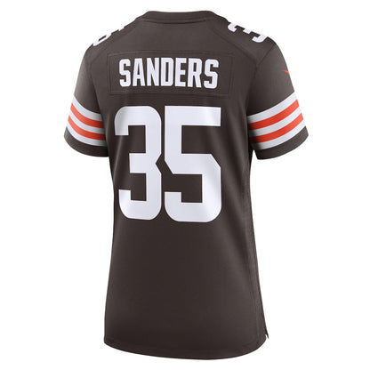 Raheim Sanders 35 Cleveland Browns Women's Team Game Jersey - Brown