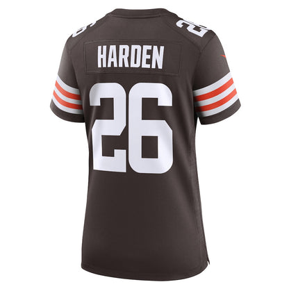 Myles Harden 26 Cleveland Browns Women's Team Game Jersey - Brown