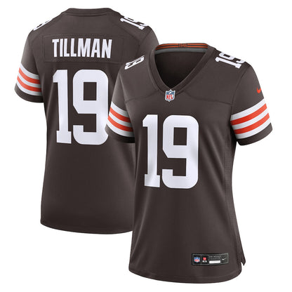 Cedric Tillman 19 Cleveland Browns Women's Team Game Jersey - Brown