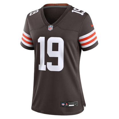 Cedric Tillman 19 Cleveland Browns Women's Team Game Jersey - Brown