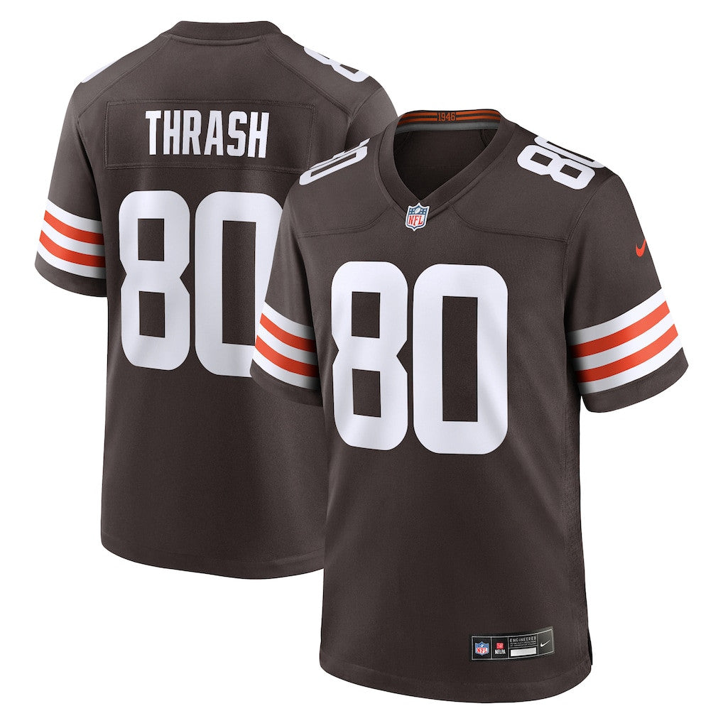 Jamari Thrash 80 Cleveland Browns Team Game Men Jersey - Brown