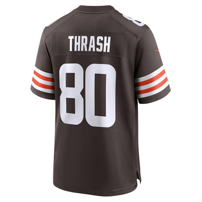 Jamari Thrash 80 Cleveland Browns Team Game Men Jersey - Brown