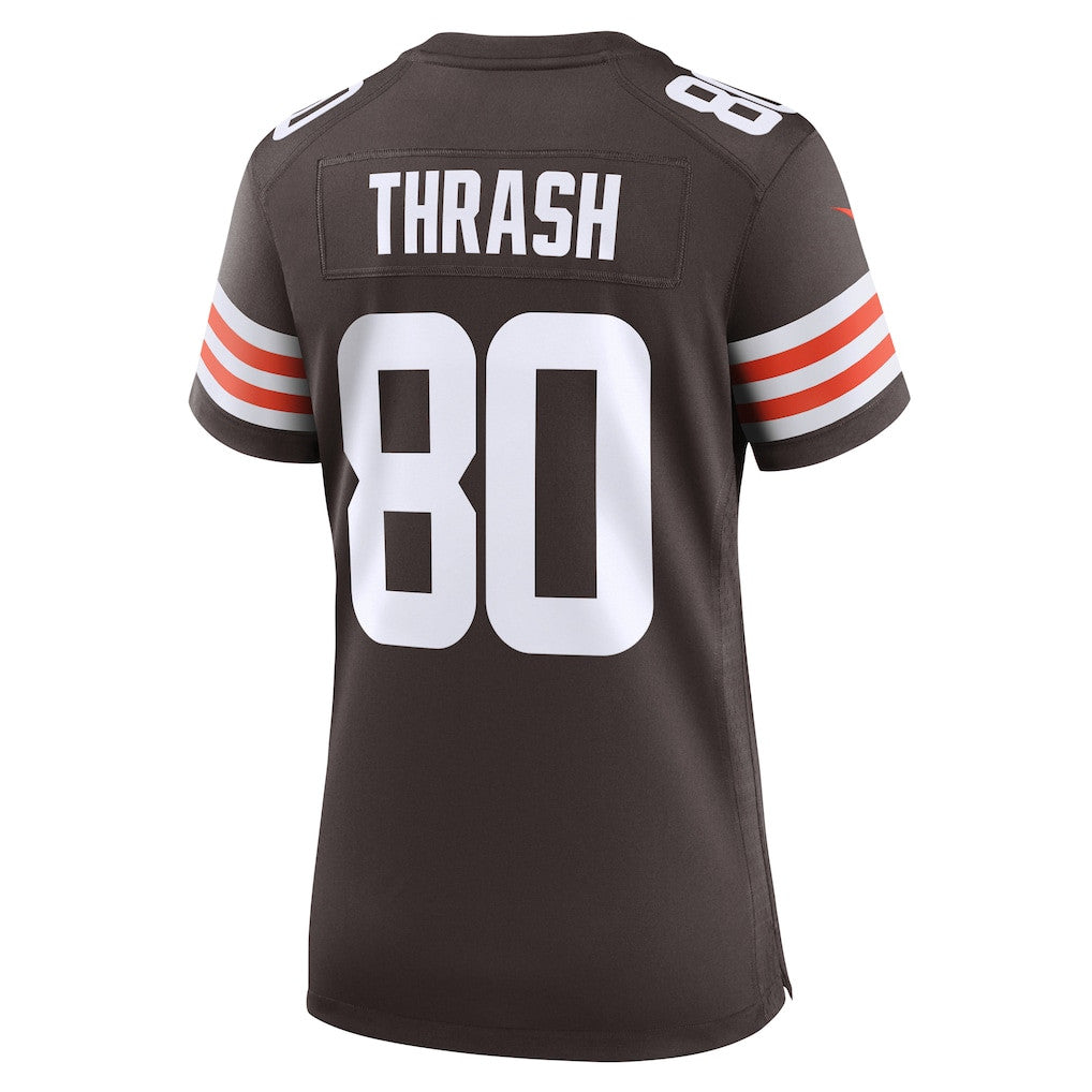 Jamari Thrash 80 Cleveland Browns Women's Team Game Jersey - Brown