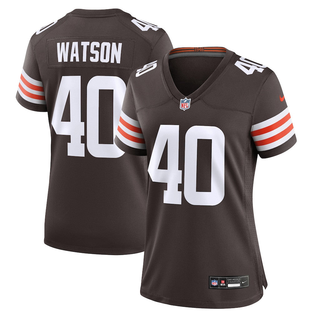 Nathaniel Watson 40 Cleveland Browns Women's Team Game Jersey - Brown