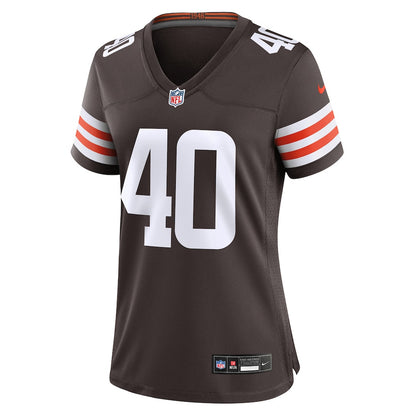 Nathaniel Watson 40 Cleveland Browns Women's Team Game Jersey - Brown
