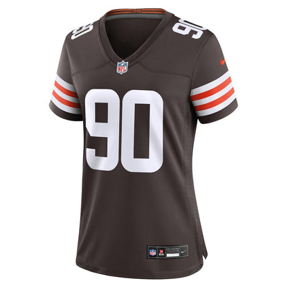 Maurice Hurst II 90 Cleveland Browns Women's Team Game Jersey - Brown