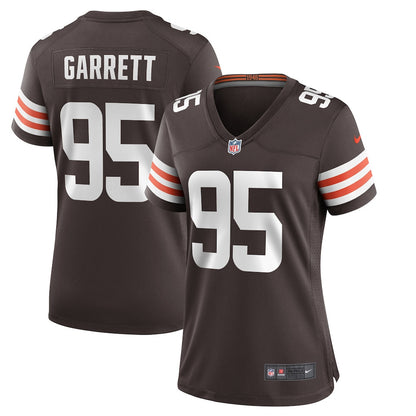 Myles Garrett 95 Cleveland Browns Women's Team Game Jersey - Brown