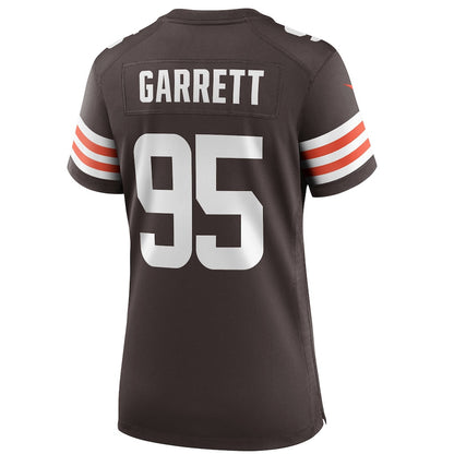 Myles Garrett 95 Cleveland Browns Women's Team Game Jersey - Brown