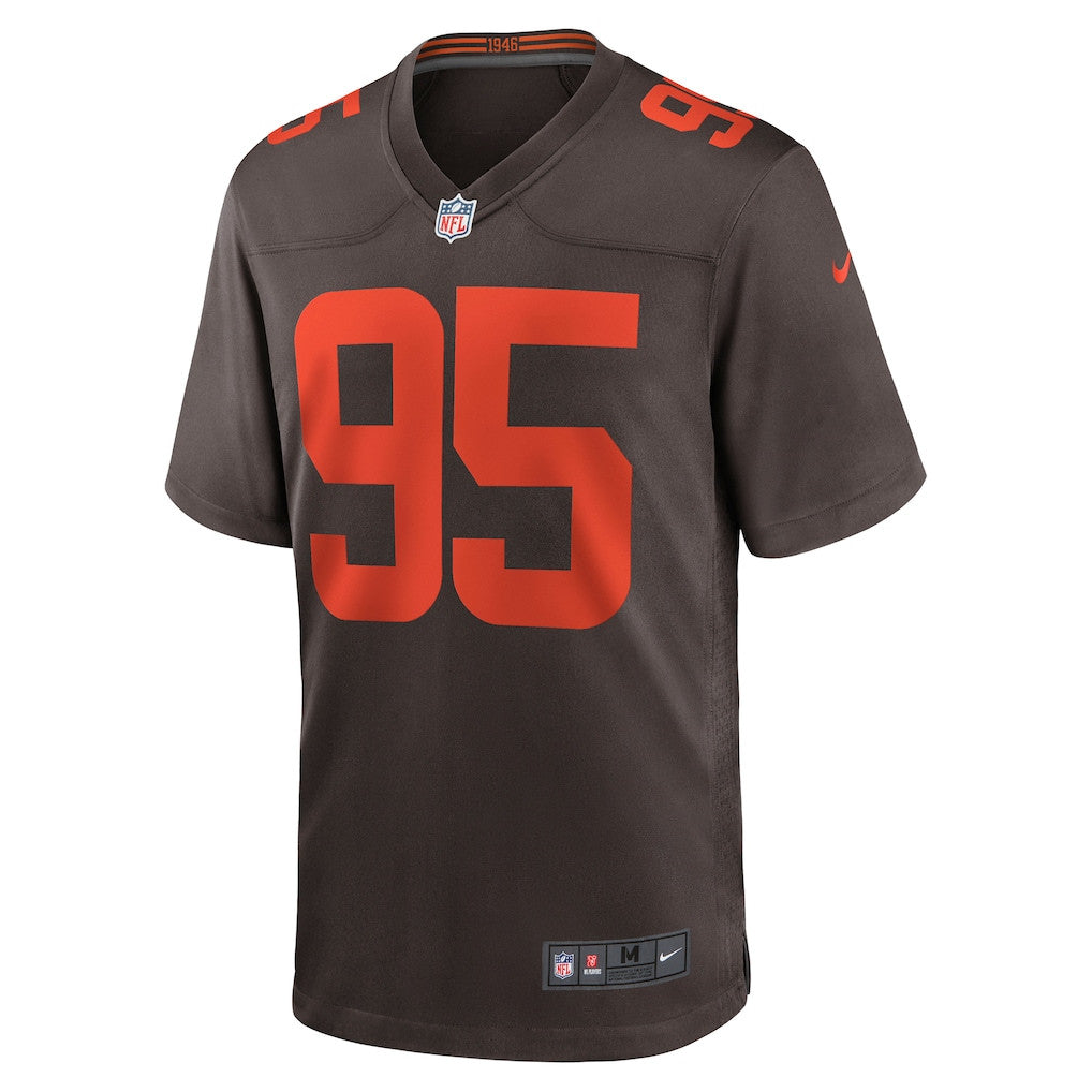 Myles Garrett 95 Cleveland Browns Alpha Dawg Game Men Jersey - Brown