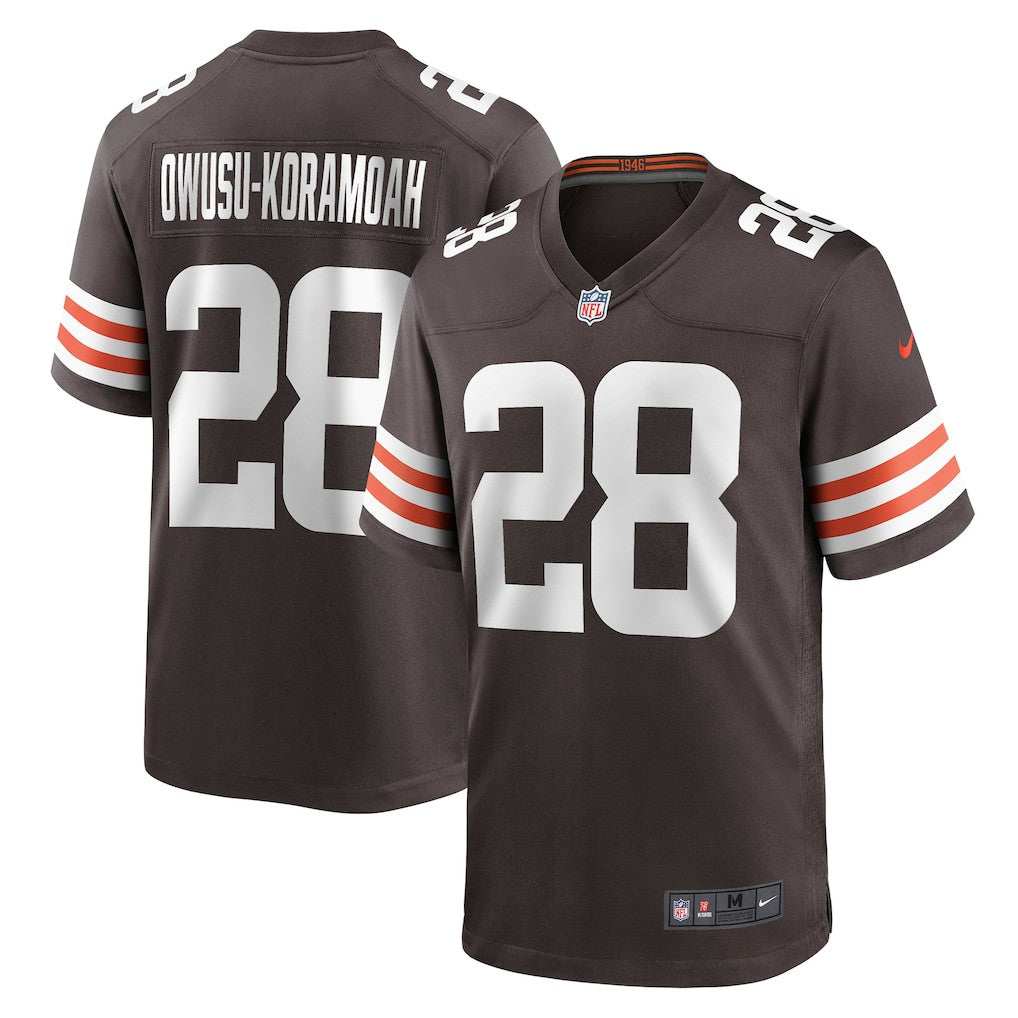 Jeremiah Owusu-Koramoah 28 Cleveland Browns Game Men Jersey - Brown