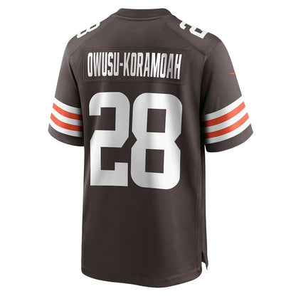 Jeremiah Owusu-Koramoah 28 Cleveland Browns Game Men Jersey - Brown