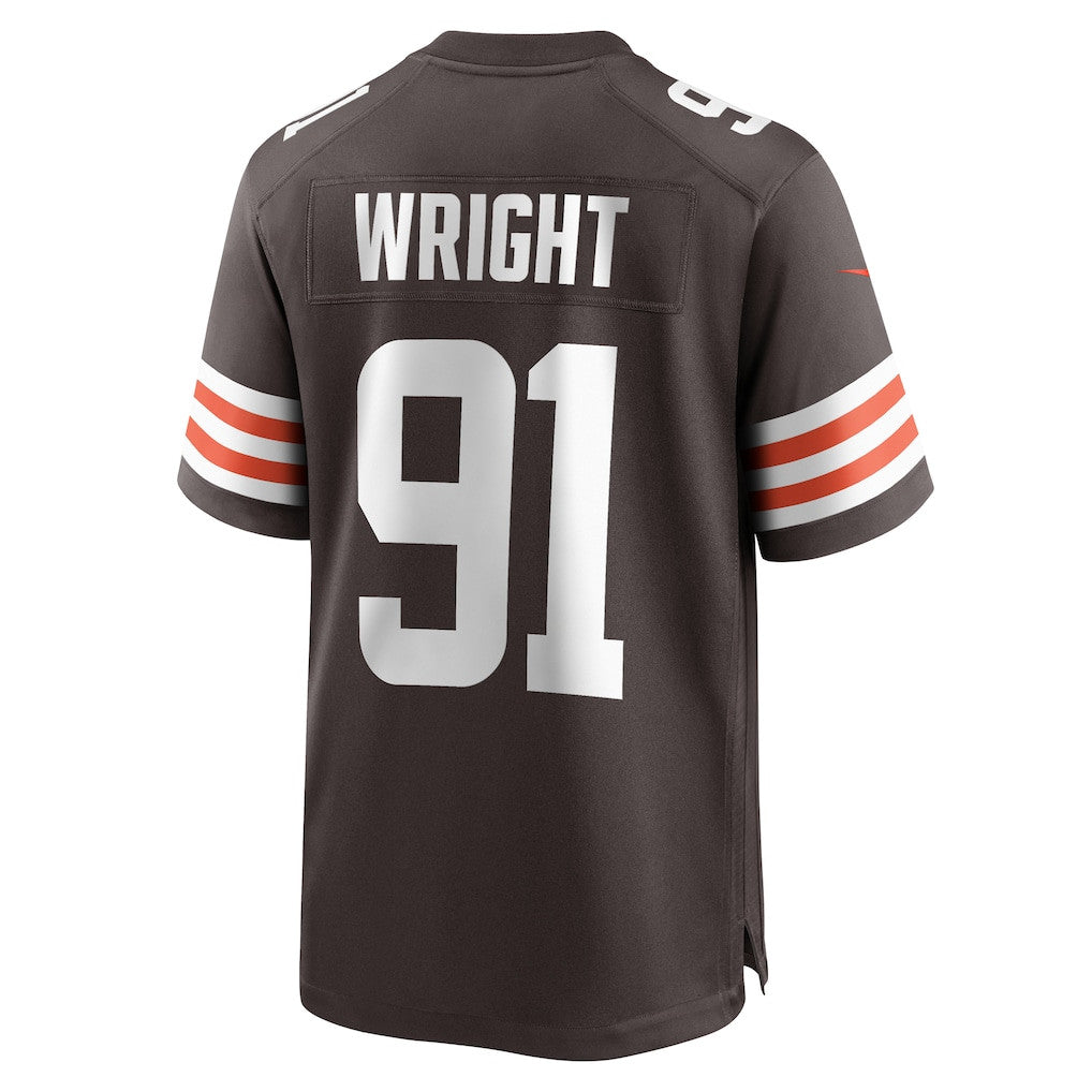 Alex Wright 91 Cleveland Browns Game Men Jersey - Brown
