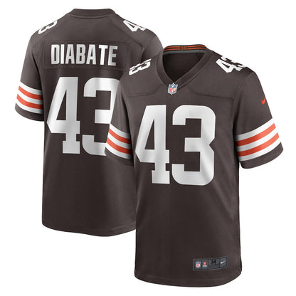 Mohamoud Diabate 43 Cleveland Browns Game Men Jersey - Brown
