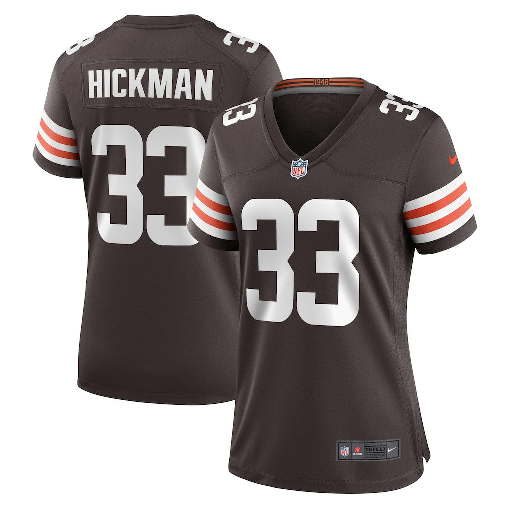 Ronnie Hickman 33 Cleveland Browns Women's Team Game Jersey - Brown