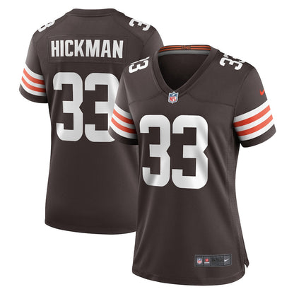 Ronnie Hickman 33 Cleveland Browns Women's Team Game Jersey - Brown