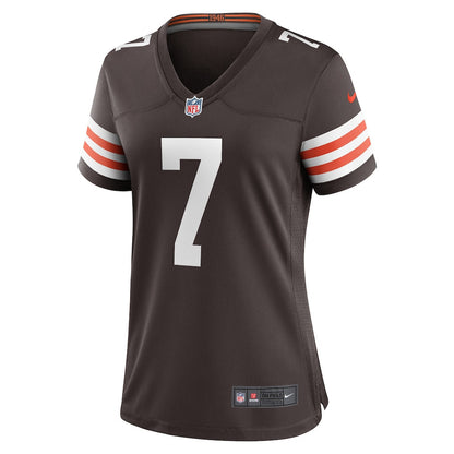 Dustin Hopkins 7 Cleveland Browns Women's Team Game Jersey - Brown