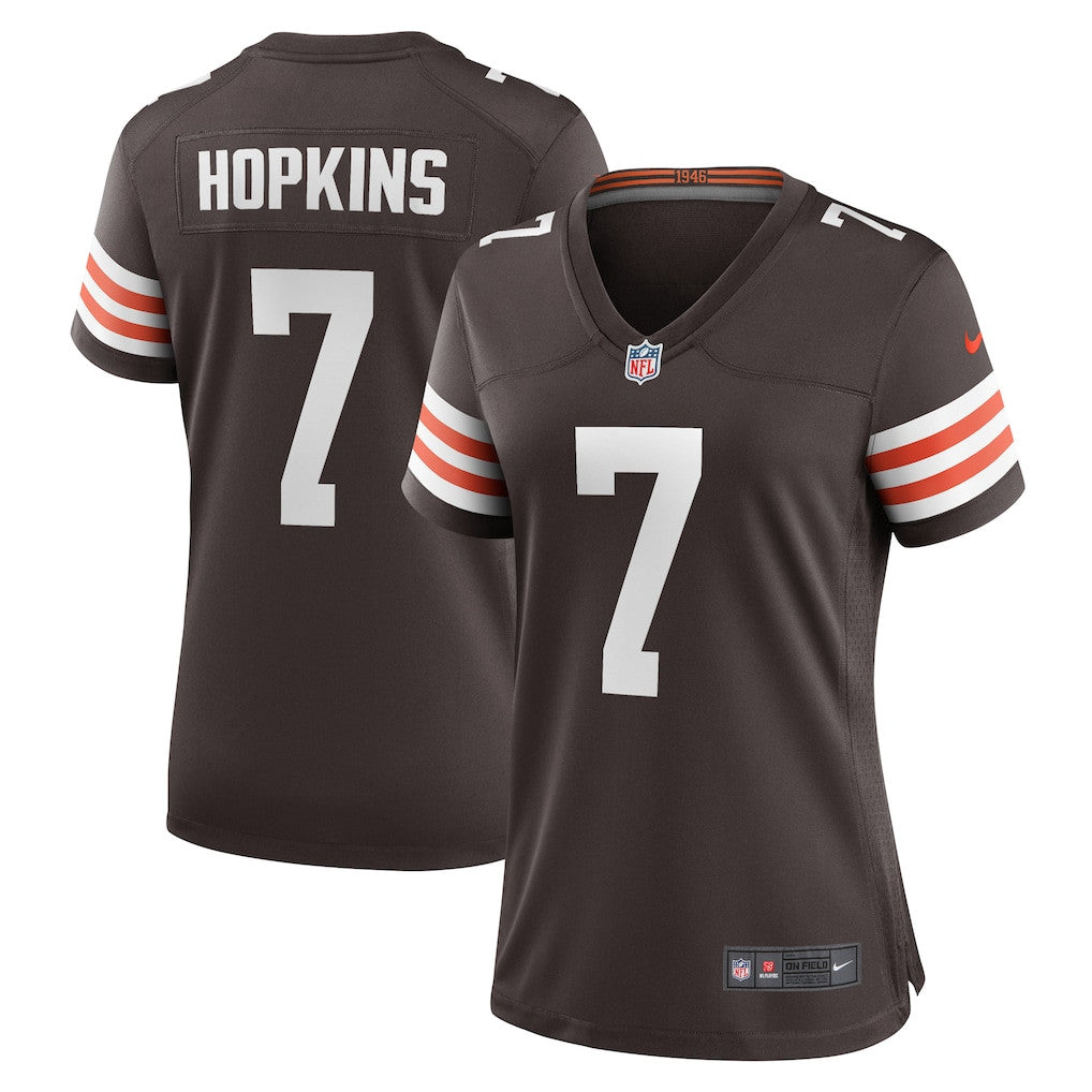 Dustin Hopkins 7 Cleveland Browns Women's Team Game Jersey - Brown