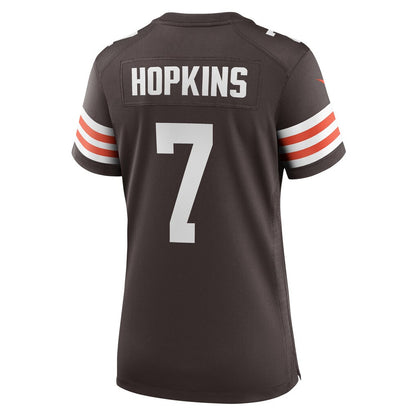 Dustin Hopkins 7 Cleveland Browns Women's Team Game Jersey - Brown
