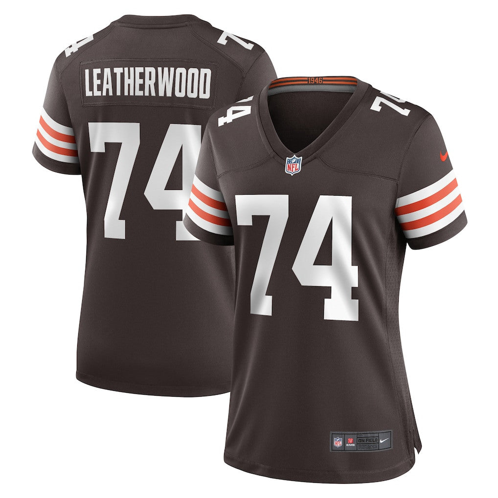Alex Leatherwood 74 Cleveland Browns Women's Team Game Jersey - Brown