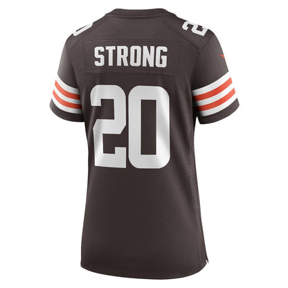 Pierre Strong Jr. 20 Cleveland Browns Women's Team Game Jersey - Brown