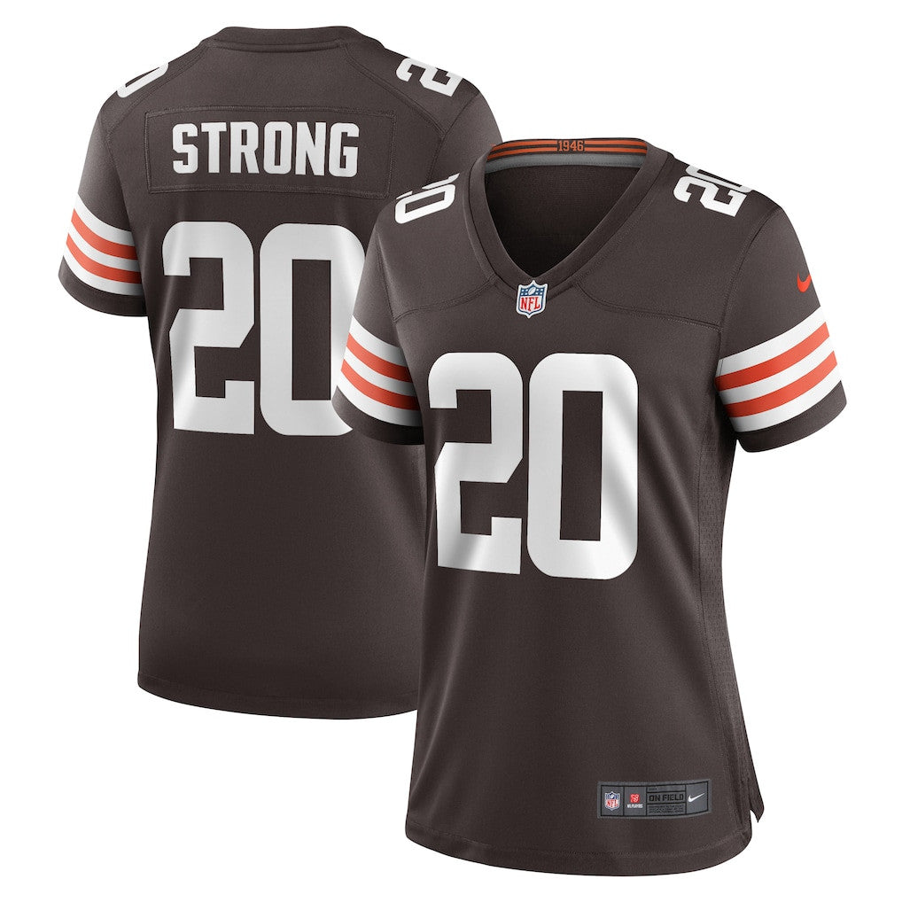 Pierre Strong Jr. 20 Cleveland Browns Women's Team Game Jersey - Brown