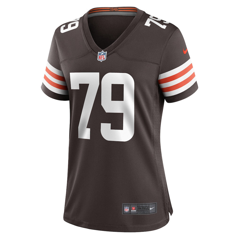 Dawand Jones 79 Cleveland Browns Women's Team Game Jersey - Brown