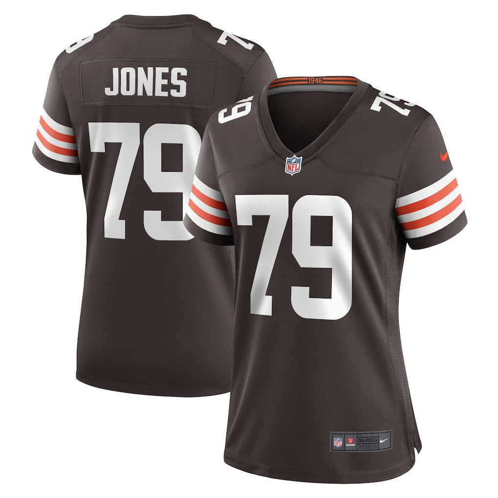 Dawand Jones 79 Cleveland Browns Women's Team Game Jersey - Brown