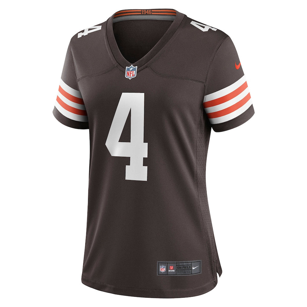 Deshaun Watson 4 Cleveland Browns Women's Team Game Jersey - Brown
