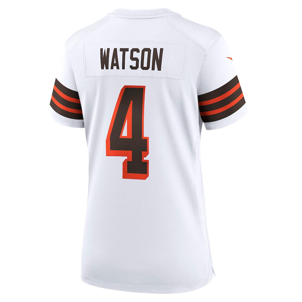 Deshaun Watson 4 Cleveland Browns Women's Team Game Jersey - White
