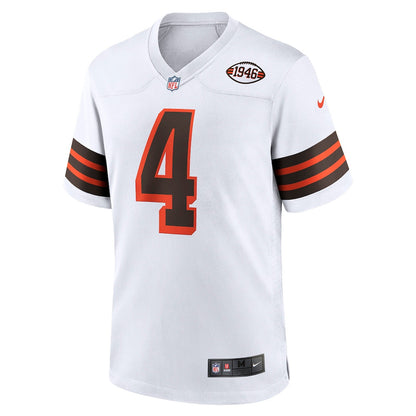Deshaun Watson 4 Cleveland Browns Alternate Game Men Jersey - White