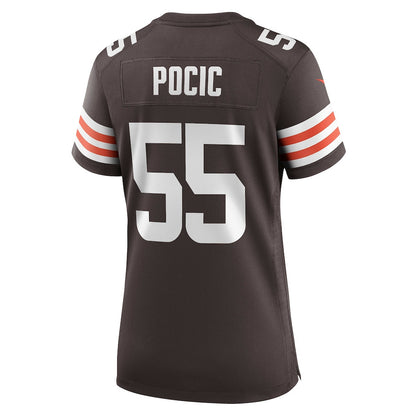 Ethan Pocic 55 Cleveland Browns Women's Game Jersey - Brown