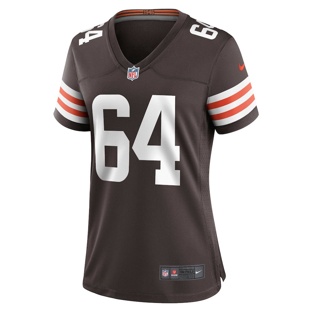 Joe DeLamielleure 64 Cleveland Browns Women's Game Jersey - Brown