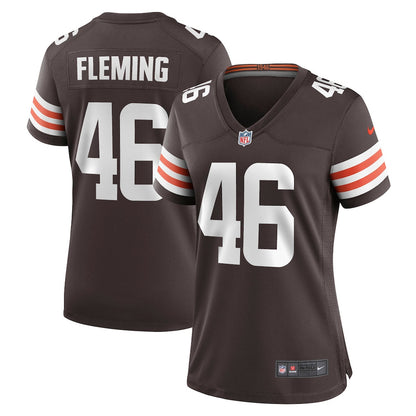 Don Fleming 46 Cleveland Browns Women's Game Jersey - Brown