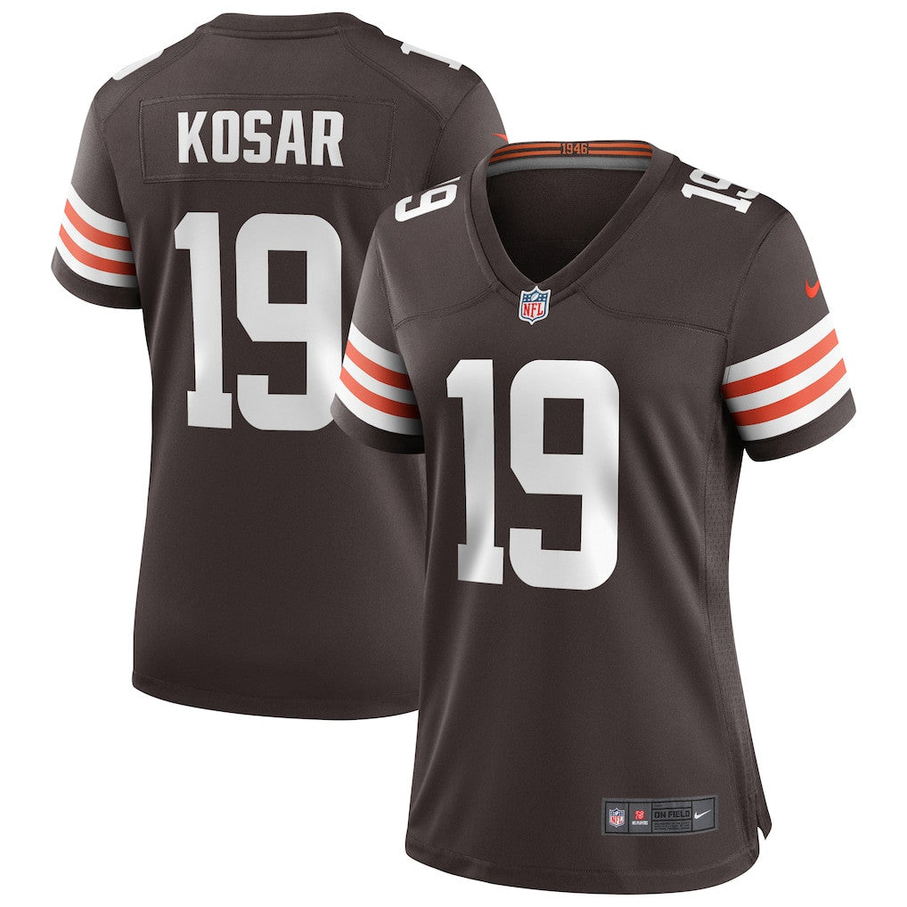 Bernie Kosar 19 Cleveland Browns Women's Game Jersey - Brown
