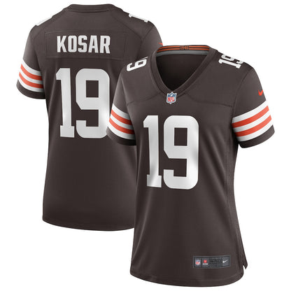 Bernie Kosar 19 Cleveland Browns Women's Game Jersey - Brown