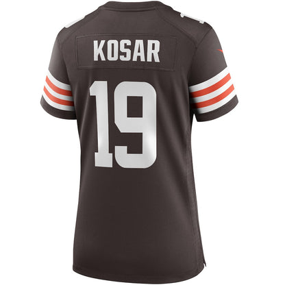 Bernie Kosar 19 Cleveland Browns Women's Game Jersey - Brown