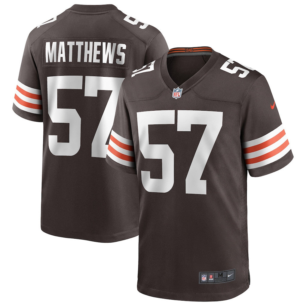Clay Matthews 57 Cleveland Browns Game Men Jersey - Brown