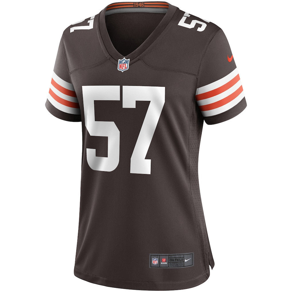 Clay Matthews 57 Cleveland Browns Women's Game Jersey - Brown