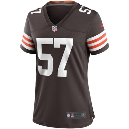 Clay Matthews 57 Cleveland Browns Women's Game Jersey - Brown