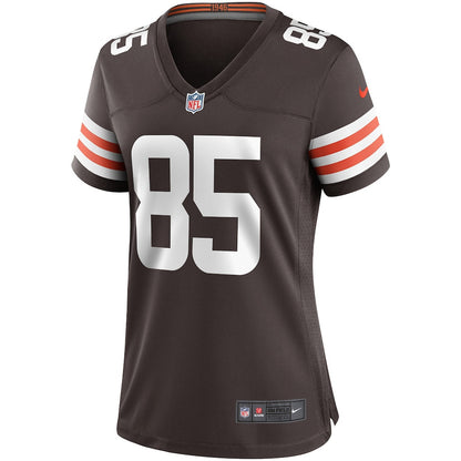 David Njoku 85 Cleveland Browns Women's Game Jersey - Brown