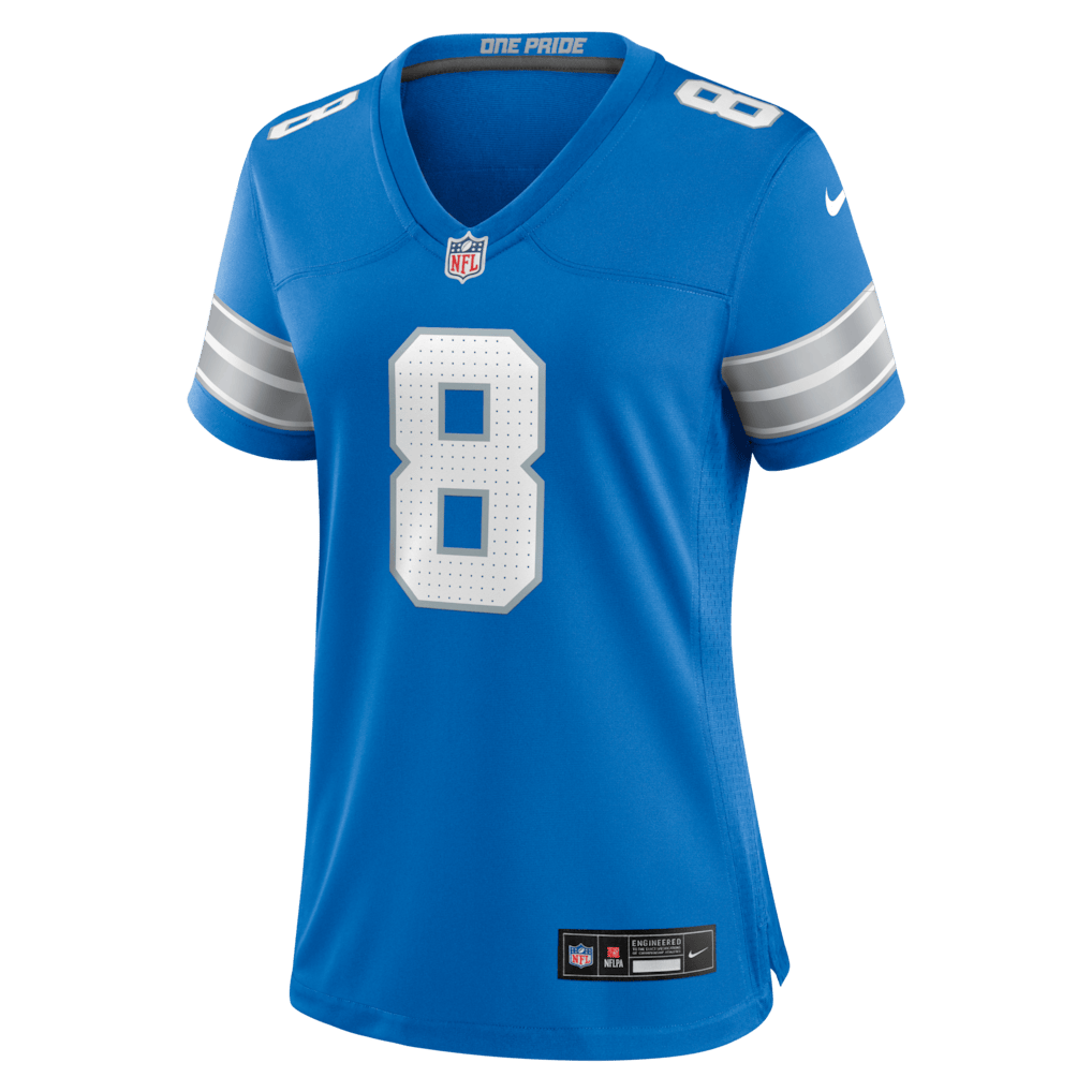 Greg Dortch 8 Detroit Lions Women's Team Game Jersey - Blue