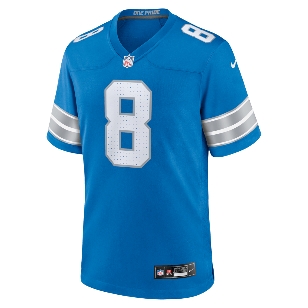 Greg Dortch 8 Detroit Lions Team Game Men Jersey - Blue