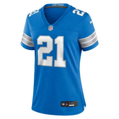 Roger McCreary 21 Detroit Lions Women's Team Game Jersey - Blue