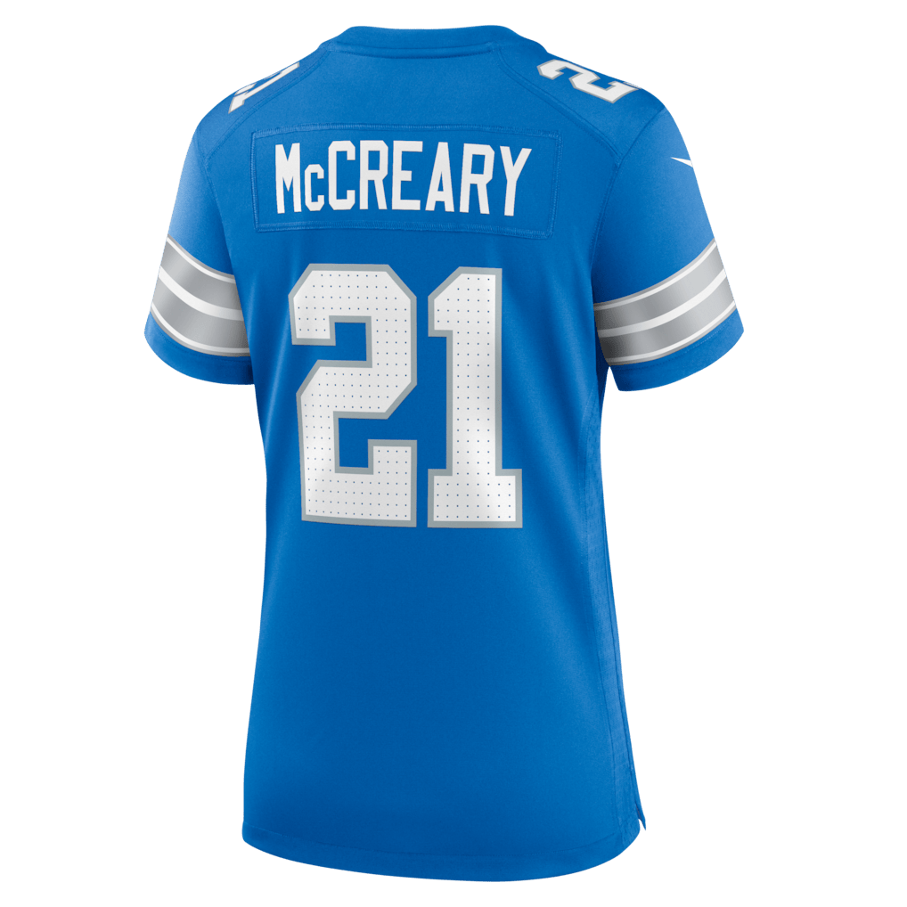 Roger McCreary 21 Detroit Lions Women's Team Game Jersey - Blue